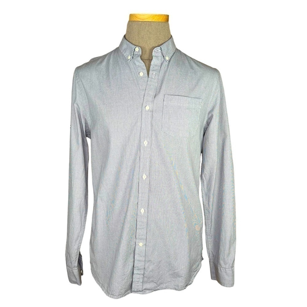 Superdry Men’s Tiny Check Cotton Button Down Shirt Office or Casual Large EUC